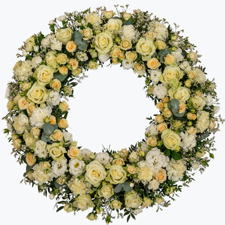 Krans - hvit/krem (75 cm)