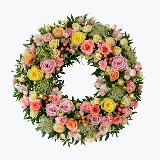 Krans - sesongens blomster (65 cm)